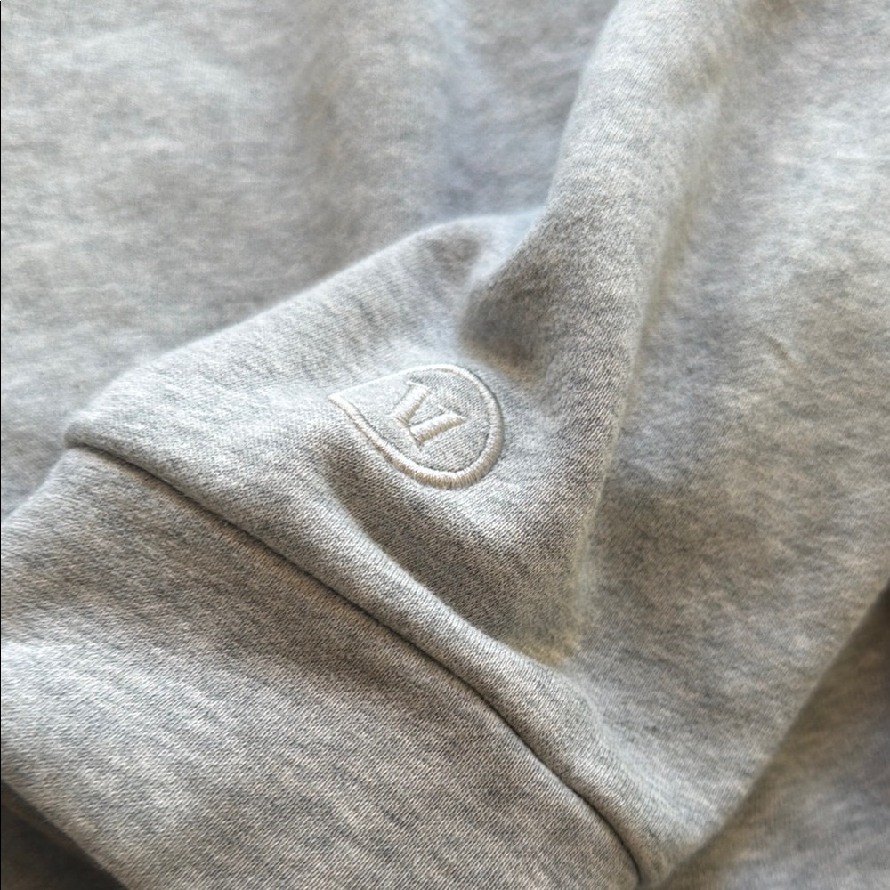 Grey Men's Sweater with Subtle Embroidered Logo